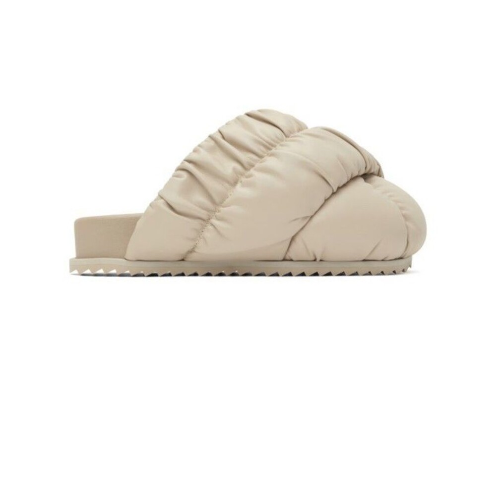 YUME YUME Tent Puffy Padded Oversized Mules Beige  Ruching Size EU 36/US 6 NEW